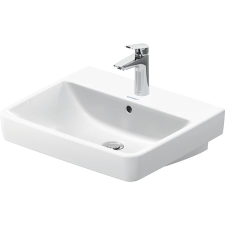 Duravit No.1 Sink 21 5/8  White High Gloss, Faucet Hole Platform, Number Of Faucet Holes: 1, Overflow - 23755500002